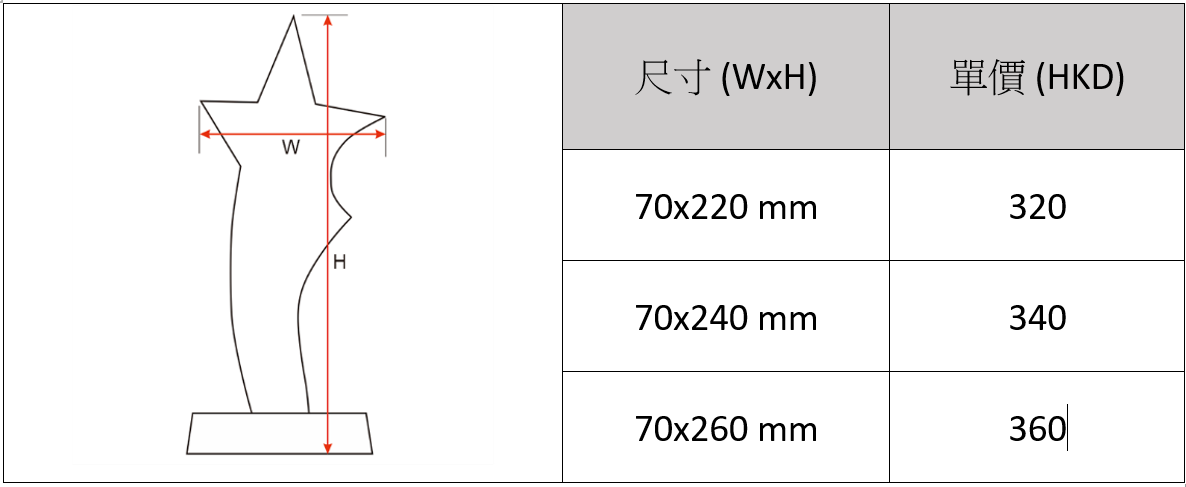 CT09 水晶獎座