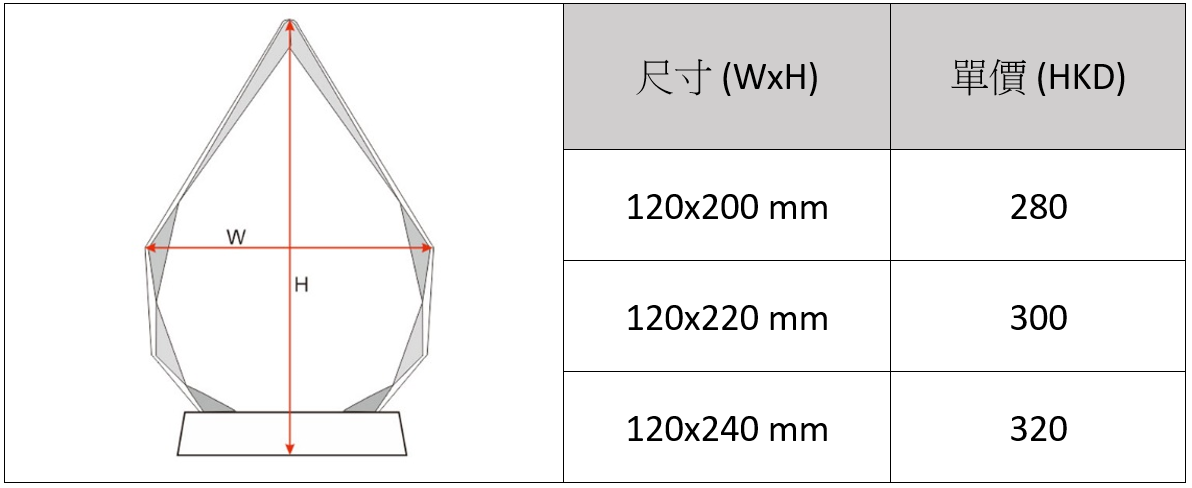 CT11 水晶獎座