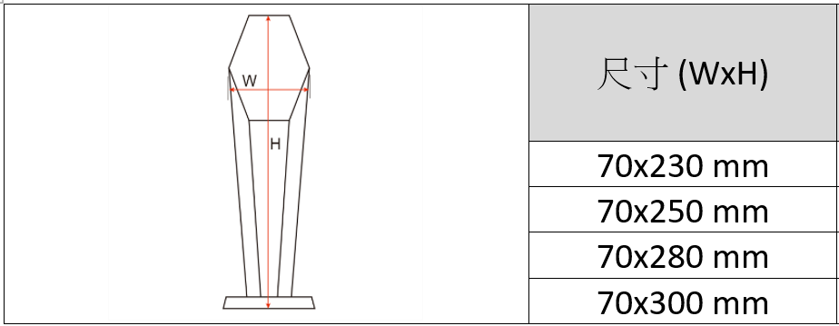 size of crystal award