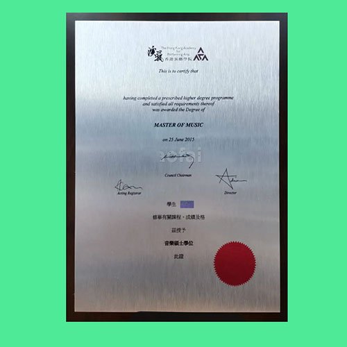 金屬蝕刻證書
